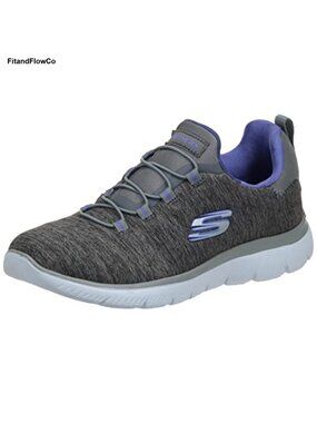 Heathered Jersey Knit Bungee Lace Slip On Sneaker Memory Foam Walking Shoe